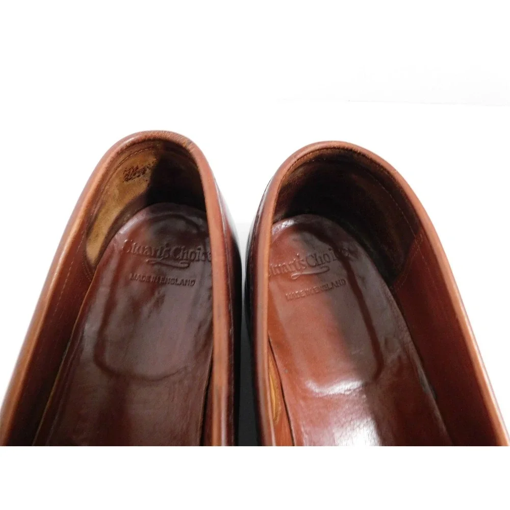 Stuart's Choice Brown Leather‎ Dress Loafers England 9.5 D